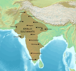 Map of the Khalji Sultanate.png