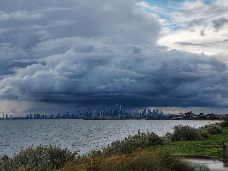 File:Storm clouds and blue sky over Melbourne skyline.jpg