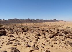 Landscape of the stony desert known as Reg de l'Adrar