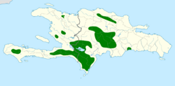 Psittacara chloropterus map.svg