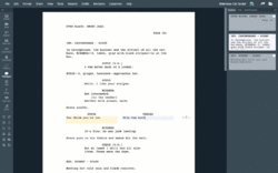 Screenshot of WriterDuet Software