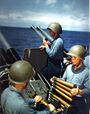 40mm gun practice on USS Alaska (CB-1), 1945.jpg