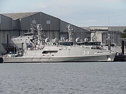 ADV Cape Pillar at Austal shipyards in Henderson, Western Australia, June 2023 03.jpg