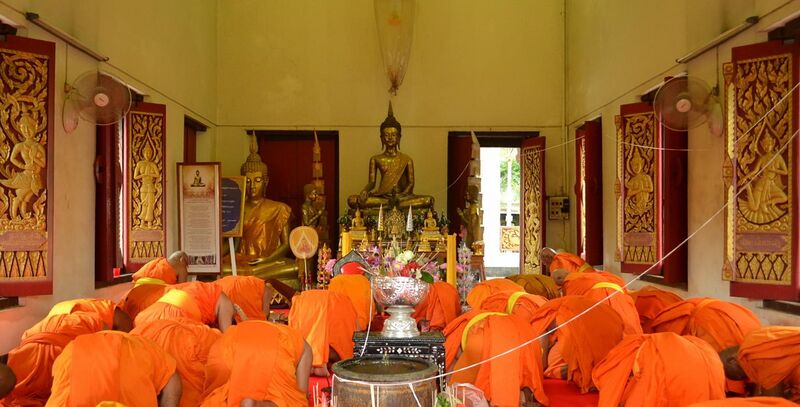 File:Buddhist monk in Buddhist church.jpg