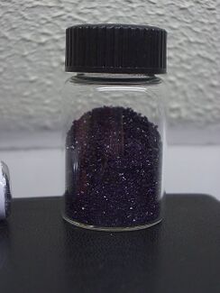 Sample of chrome alum in sample jar