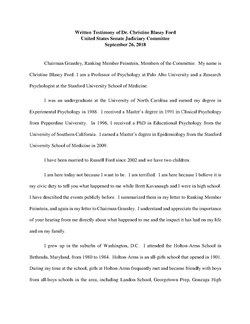 PDF document of Ford's written testimony