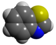 Space filling model of benzothiazole