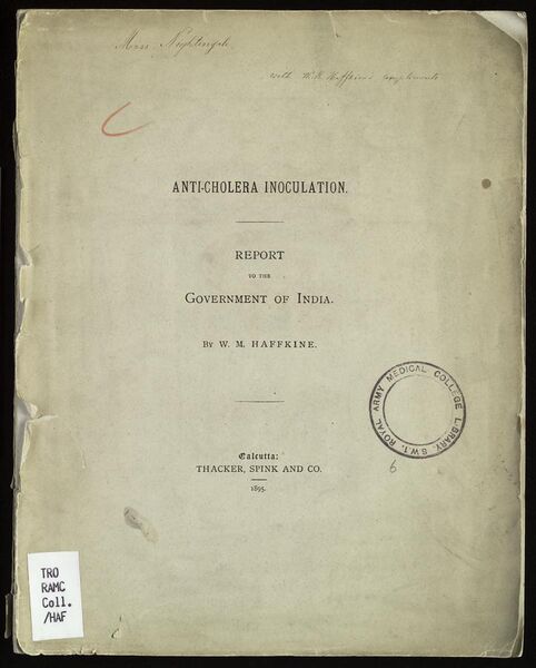 File:Book cover, Anti-Cholera Inoculation, Haffkine, 1895 Wellcome L0037330.jpg