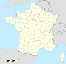Map showing the location of Gournier cave