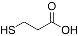 3-Mercaptopropionic acid.svg