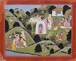 Hermitage of Valmiki, Folio from the "Nadaun" Ramayana (Adventures of Rama) LACMA AC1999.127.45.jpg