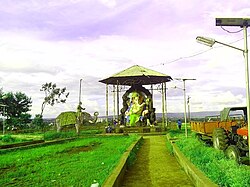 Ganesha statue at the Temblai hill temple complex