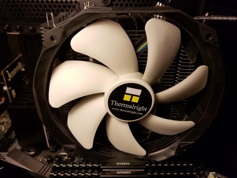 File:CPU cooler Thermalright Le Grand Macho RT installed into computer case - 2018-05-20.jpg