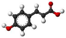 Ball-and-stick model of p-coumaric acid