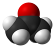 Spacefill model of deuterated acetone