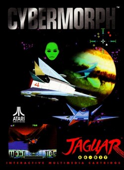 Cover art featuring the morphing attack fighter TransmoGriffon and the artificial intelligence Skylar with a enemy ship, the in-game radar, and a planet
