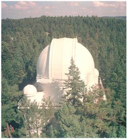 Dome of the NASA Orbital Debris Observatory near Cloudcroft, New Mexico