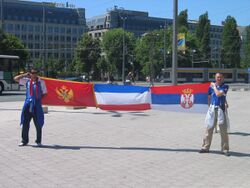 Fans of Montenegro and Serbia, 2006 WC.jpg