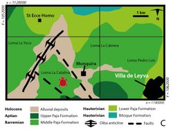 Geologic map - outcrops of the Paja Formation and Ritoque Formation, Villa de Leyva, Colombia.jpg