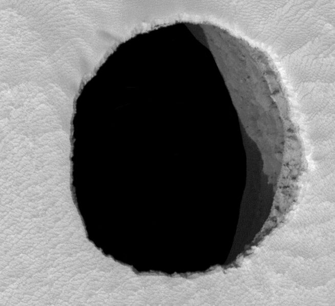 File:Mars; Arsia Mons cave entrance -MRO.jpg