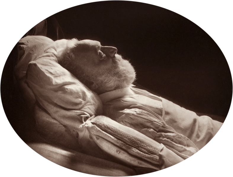 File:Victor Hugo deathbed portrait by Nadar, 1885.png