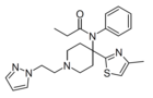 4-(Methylthiazolyl)-pyrazolylethylfentanyl structure.png
