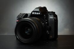 Nikon D780 body and attached lens
