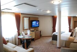 Overall room view of Sky Suite 1198 aboard the Celebrity Equinox (6686283819).jpg
