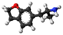 Ball-and-stick model of the 6-APDB molecule