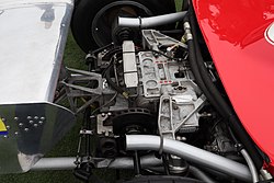 The transverse gearbox of a Ferrari 312T3