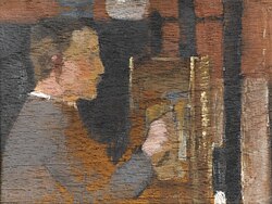 Joseph Crawhall - James Guthrie At His Easel 1885.jpg