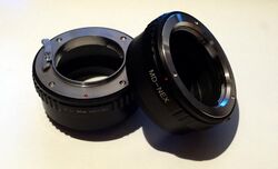 Lens adapters Exakta to Sony E-mount and Minolta MD to Sony E-mount.jpg