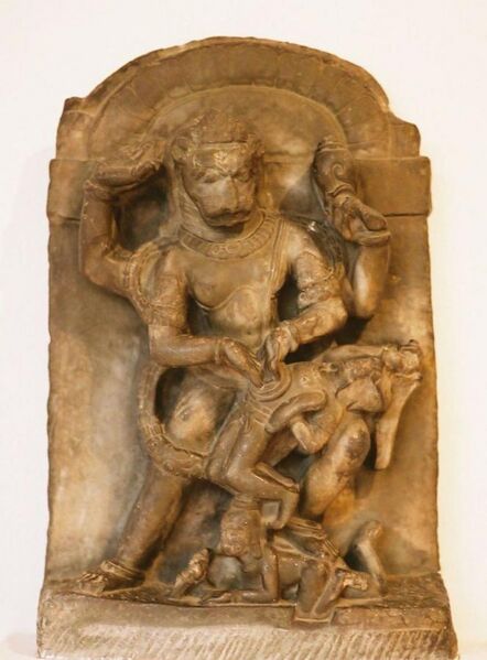 File:Narasimha statue at National Museum, New Delhi.jpg