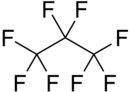 Structural formula of octafluoropropane