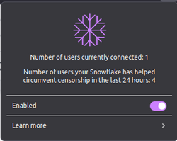 Screenshot Tor Snowflake browser extension UI.png