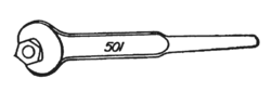 Spud wrench aka construction wrench from Colvin and Stanley 1910 p65.png