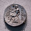 Syria - king Antiochos I - 280-261 BC - silver tetradrachm - head of Antiochos I - Apollon - Berlin MK AM 18203079.jpg