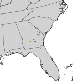 Elliottia racemosa range map.png