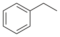 Skeletal formula of ethylbenzene