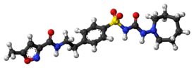 Glisoxepide molecule ball.png