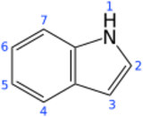 Skeletal formula with numbering scheme