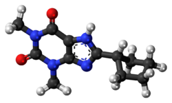 8-Cyclopentyltheophylline 3D ball.png