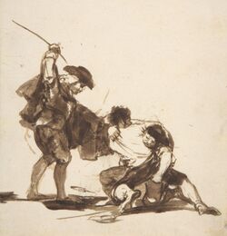 A Man Interfering in a Street Fight, from Images of Spain Album (F), 82 MET DP800232 crop.jpg