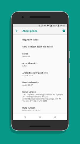A Nexus 6p runs android 8.1.png