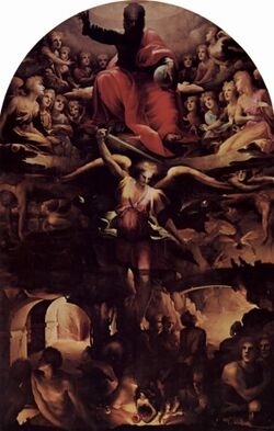Beccafumi, Domenico - Fall of the Rebel Angels - San Niccolo al Carmine, Siena.jpg