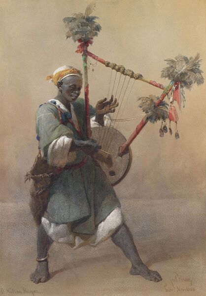 File:Carl Haag A Nubian harper.jpg