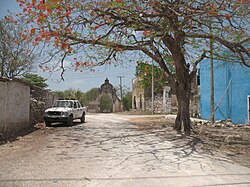 Citincabchén, Yucatán - View of hacienda site.JPG