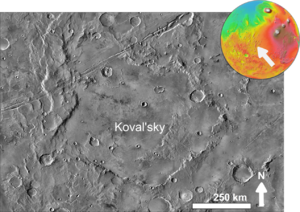 Martian crater Koval'sky based on day THEMIS.png