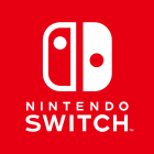 The logo for the Nintendo Switch console, consisting of two very stylized Joy-Con controllers accompanied by the text "NINTENDO SWITCH" below.