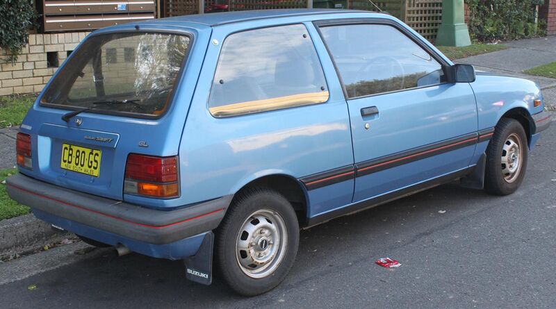 File:1984 Suzuki Swift GL 3-door hatchback (rear).jpg